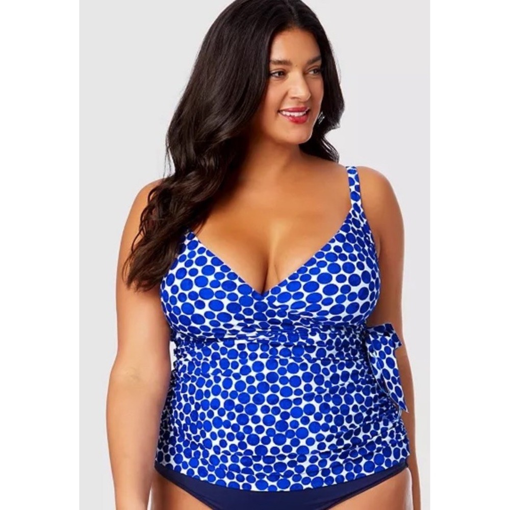 Anne Cole Wrap Tie Tankini Women's Size Small New $76 Retail